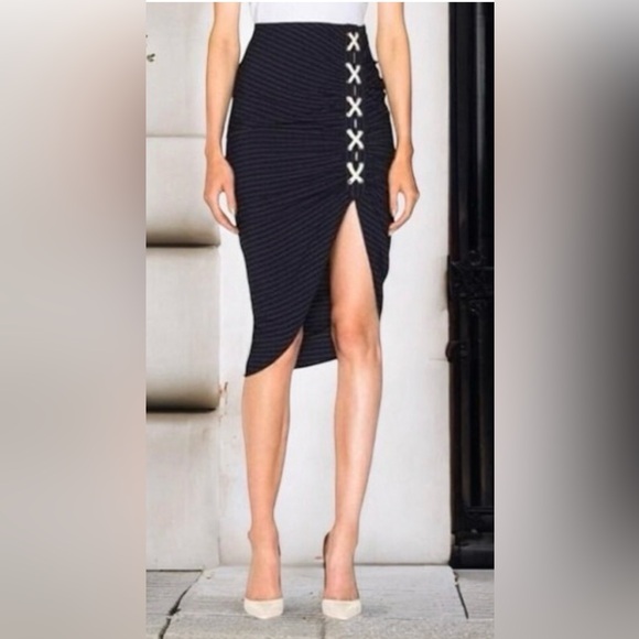 Veronica Beard Dresses & Skirts - Veronica Beard Navy Pencil Skirt with White Stripes